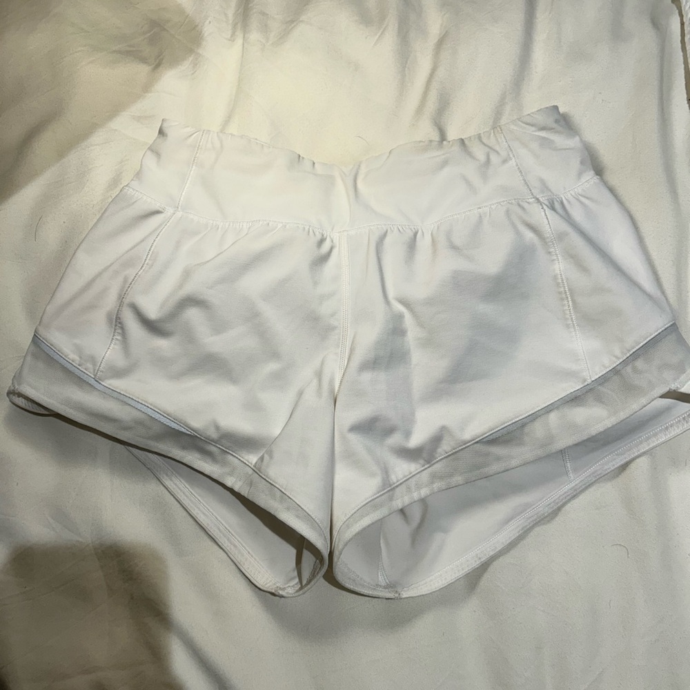 Lululemon Athletica White Athletic Shorts
